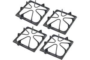 ZEMIBI W10447925 Stove Grates Replacement for Whirlpool Stove Top, Gas Burner Range Grate for Maytag Amana Inglis Kirkland Cooktop Parts, Range Surface Grate Cast Iron Oven Grates Burner Rack Sets 4 Pack