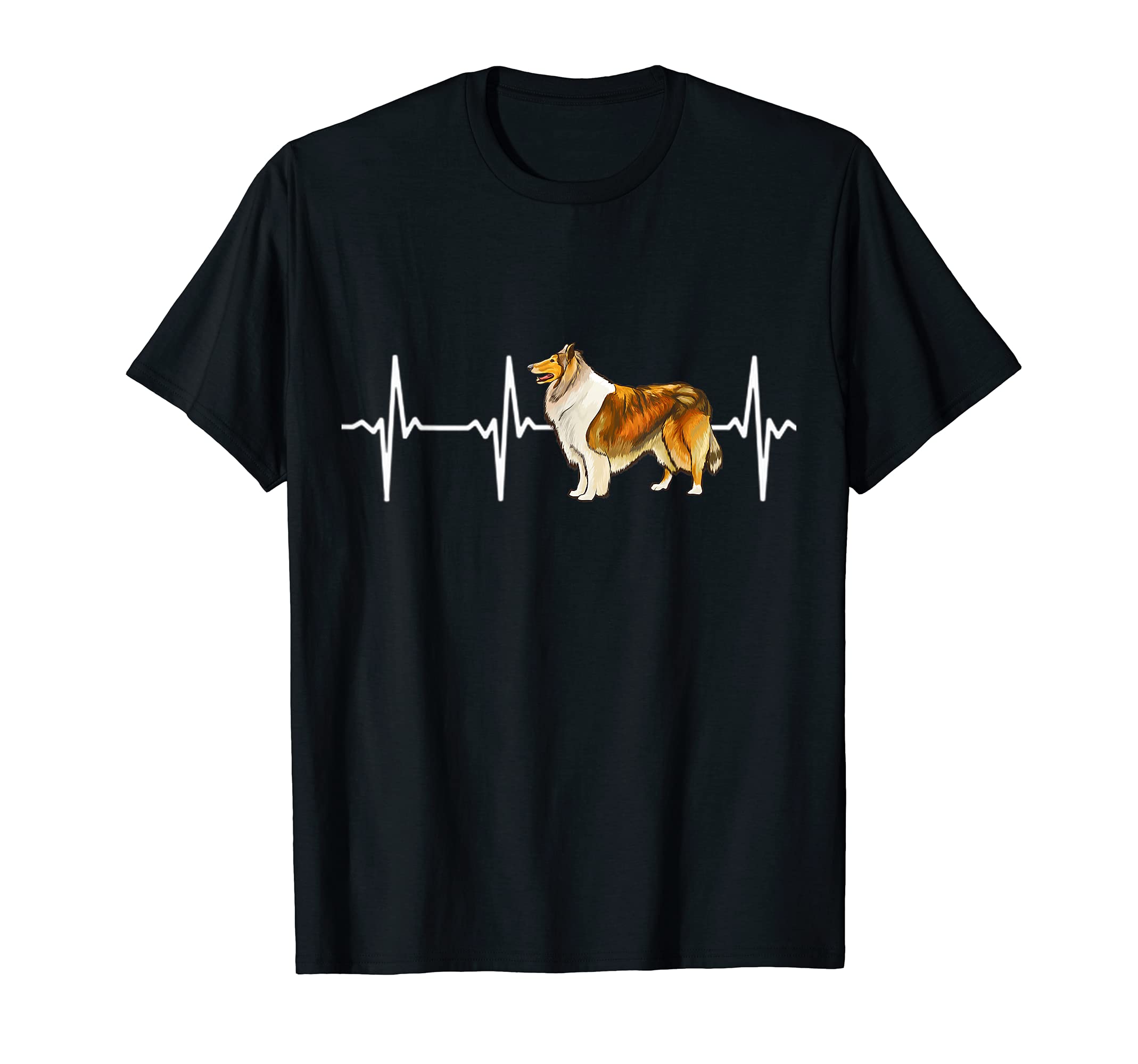 Collie Heartbeat Love My Dog T-Shirt