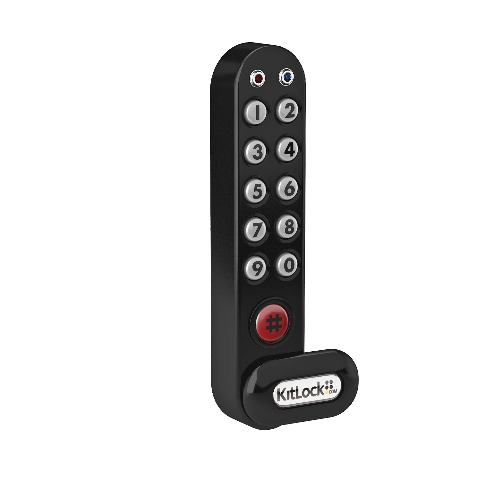 KitLock KL1000 Electronic Lock for Lockers and Furniture Keyless with Combination Lock Vertical Black