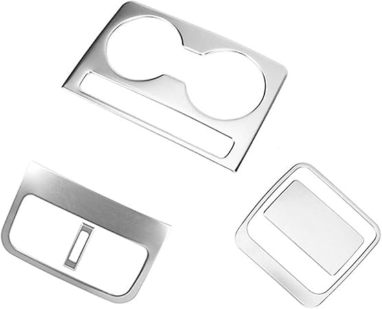 Amazon 車のパネルステッカー フレーム 後部座席コンソールエアコンアウトレットフレームカバーカバーの脱車ステッカー17 Kf インテリアパネル 色 銀 インテリアパネル 車 バイク