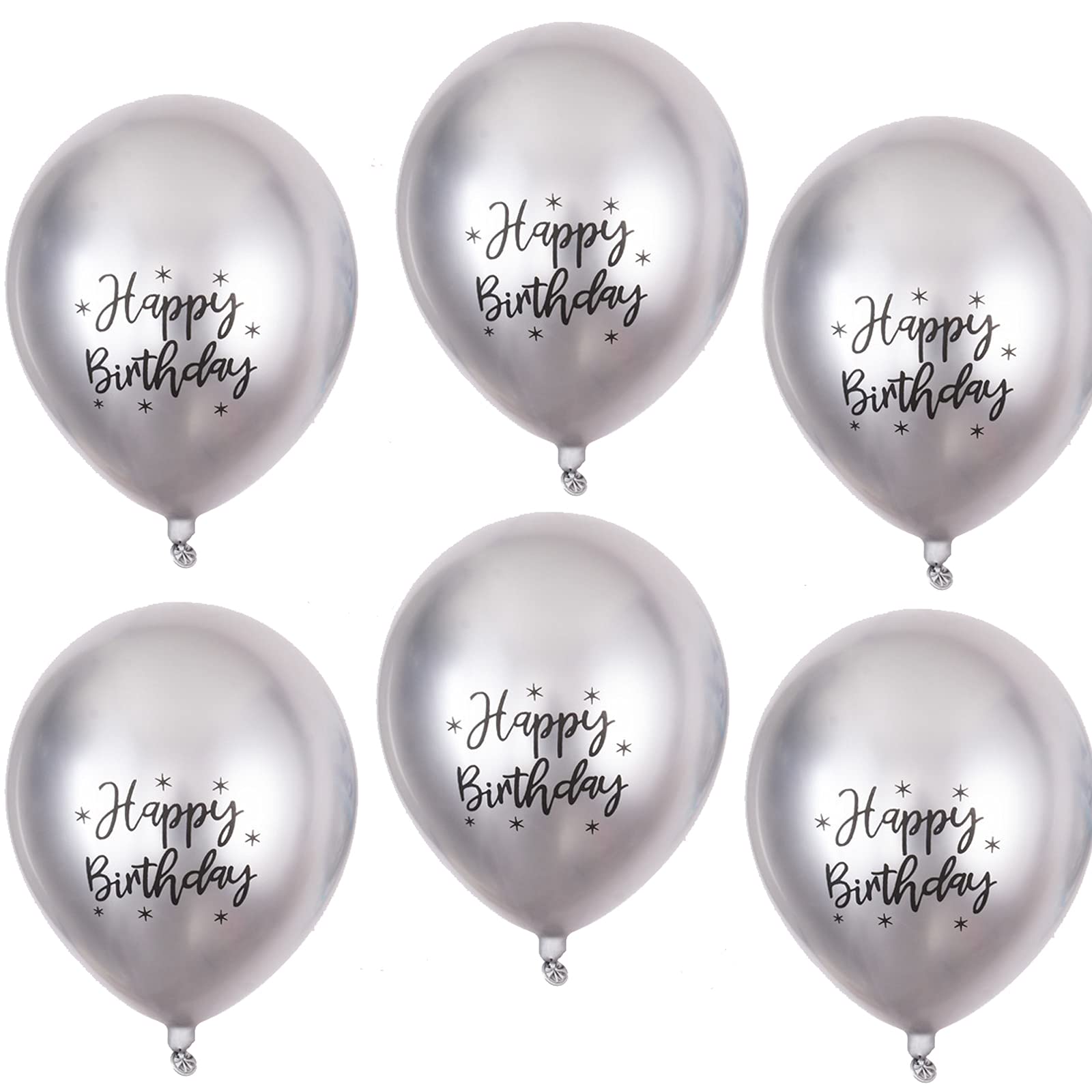 Happy Birthday Metallic Balloons,20 PCS 12 Inch Shiny Metallic Balloon Latex Balloon Happy Birthday Balloons… (SR-20PCS)