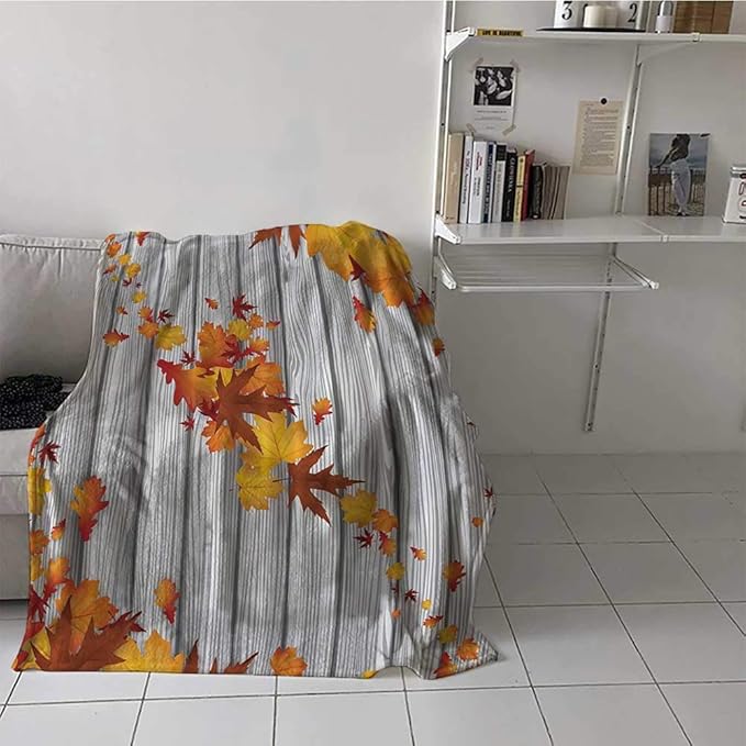 Soft Blanket Throw Fall Maple Air Conditioner Blanket Leafs Tree