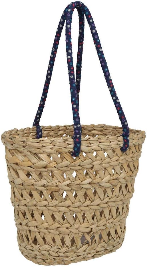 Back to Earth HomeStop Rectangular Woven Basket with Handle (Brown, Free Size)