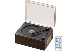 VASTTRON Portable CD Player for Home with Bluetooth 5.3, Hi-Fi Dual Speakers,3.5mm AUX, USB Playback Retro CD Player (Brown)