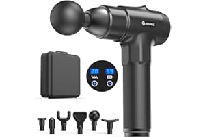 AERLANG Massage Gun, Handheld Electric Deep Tissue Massager Muscle Massager, Portable Percussion Massage Gun 20 Speeds& 6 Massage Heads and Carrying Case Birthday Gifts for Women Men Mom Dad