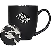 Rico Industries NHL Hockey 15oz Matte Black Ceramic Bistro Mug