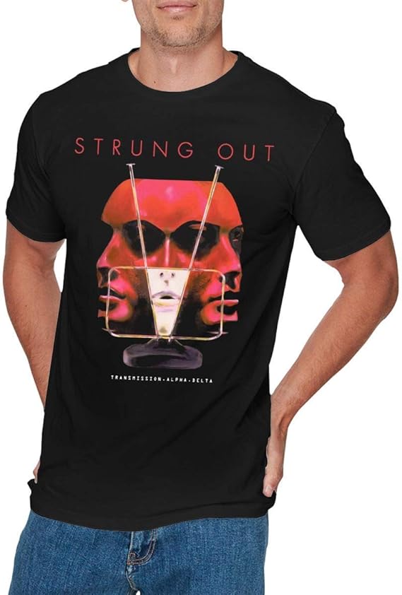DouAble Mens Vintage Strung out Transmission TShirt Black
