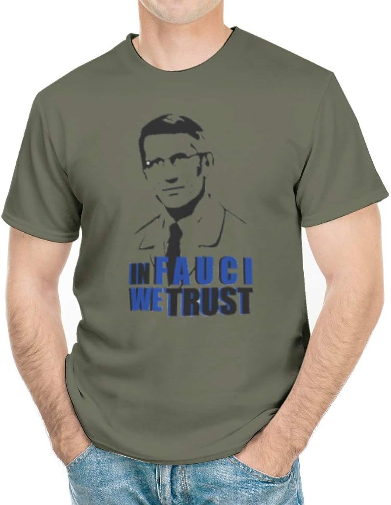 Dreaminos Dr Fauci in Fauci We Trust T-Shirt Short Sleeve Crew Neck Printing Tee Shirts