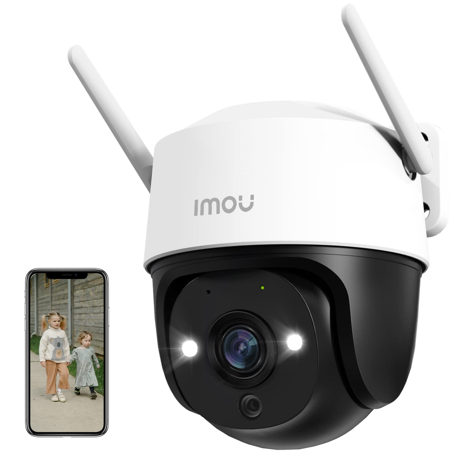 Imou 3K Security Camera Outdoor with AI Human/Vehicle Detection, 360° PTZ WiFi Home IP CCTV Camera Wireless, 5MP Color Night Vision, Auto Tracking, Siren, 2-way Audio, IP66, Works with Alexa