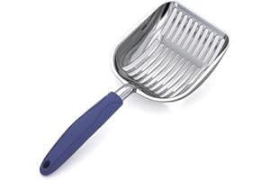 WePet Cat Litter Scoop, Aluminum Alloy Sifter, Kitty Metal Scooper, Deep Shovel, Long Handle, Poop Sifting, Kitten Pooper Lif