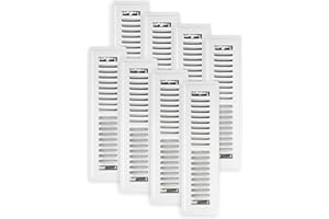 Decor Grates PG212-WH-8 Pro Grates Steel Floor Register, 2x12 Inches, Painted White Finish, 8-Pack