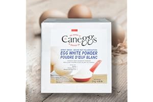 Caneggs Powdered Eggs (Egg White) | Grade A Eggs 100% Natural | Fat Free and Keto Friendly | 2kg or 4.4lbs