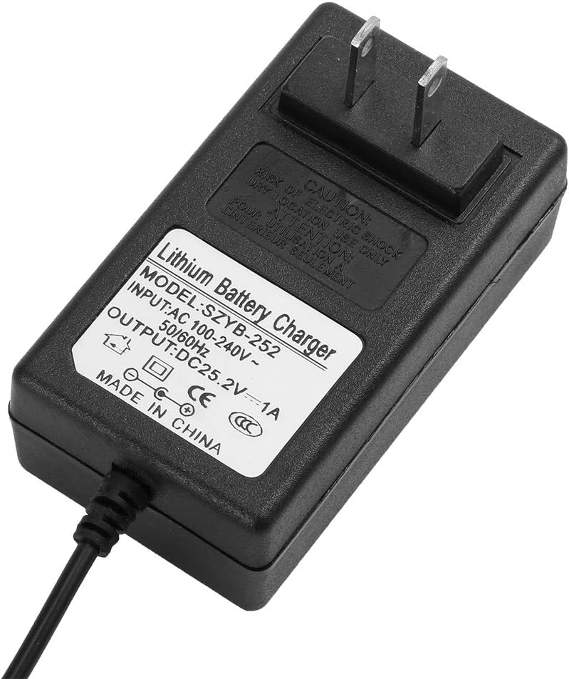 Battery Power Adapter, 25.2V 1A Universal AC to DC Battery Charger Power Adapter with LED Indicator Power Supply Charger Plug for Household Electronics.(us): Electronics