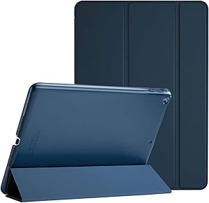 ProCase iPad 9.7 Case 2018 iPad 6th Generation Case / 2017 iPad 5th Generation Case - Ultra Slim Lightweight Stand Case with Translucent Frosted Back Smart Cover for Apple iPad 9.7 Inch –Navy Blue