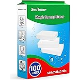 100 Pack Magic Sponge Erasers, Melamine Sponge Foam Bulk, Household Cleaning Supplies Kitchen Dish Sponges Multi Purpose Clea