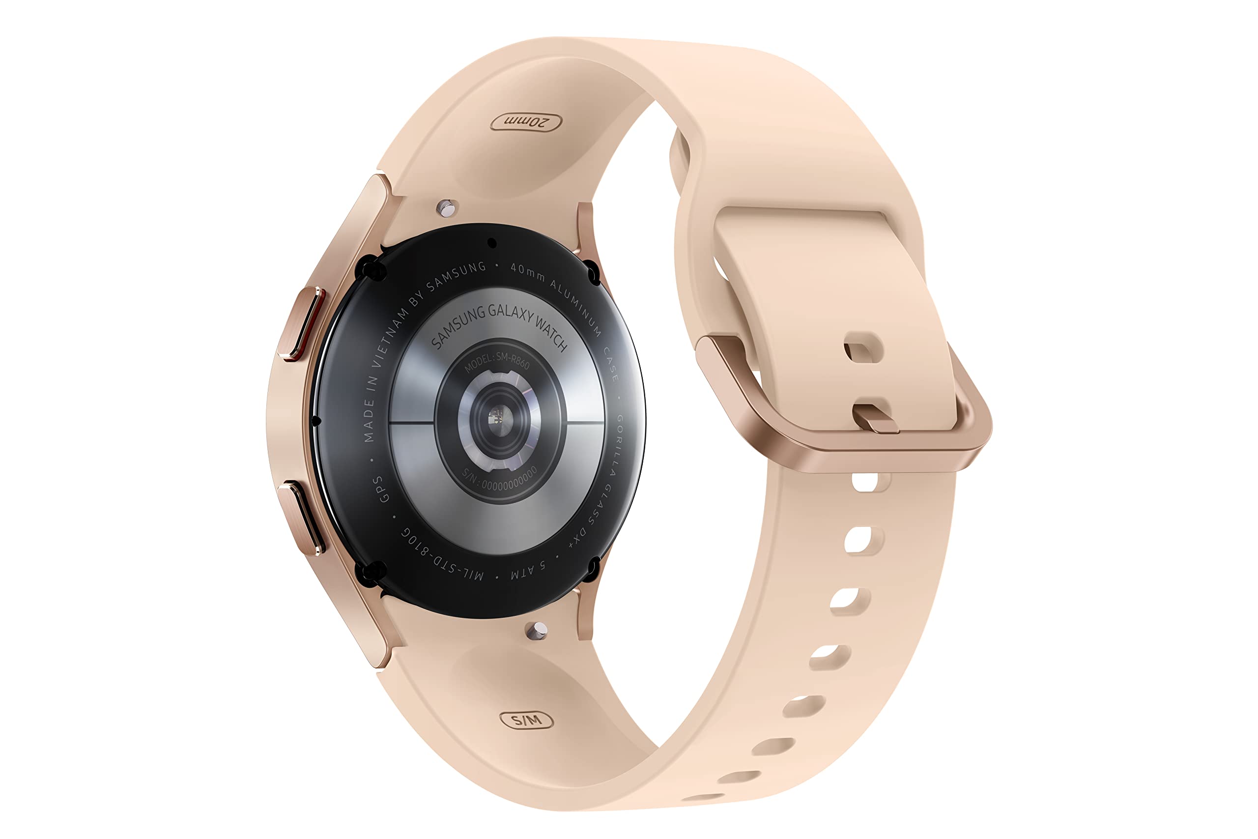 Samsung Galaxy Watch 4 40mm Bluetooth Smartwatch with ECG Heart Rate Monitor, Tracker for Health, Fitness, Running, Sleep Tracking, GPS Fall Detection, US Version, SM-R860NZDAXAA, Pink Gold