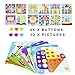 PinSpace Button Art Color Matching Mushrooms Nails Mosaic Pegboard Puzzle Games with 12 Templates, Fine Motor Skills Toys Preschool Educational Learning Toys Best Gift for Boys and Girls