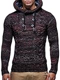 Leif Nelson LN20227 Men's Knitted Pullover; Size M, Red