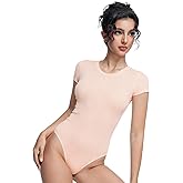 Bolsamila Women's Crew Neck Fitted Shirt Short Sleeve Slim Fit Basic Top Casual Summer T-Shirt for Going Out Y2K Style