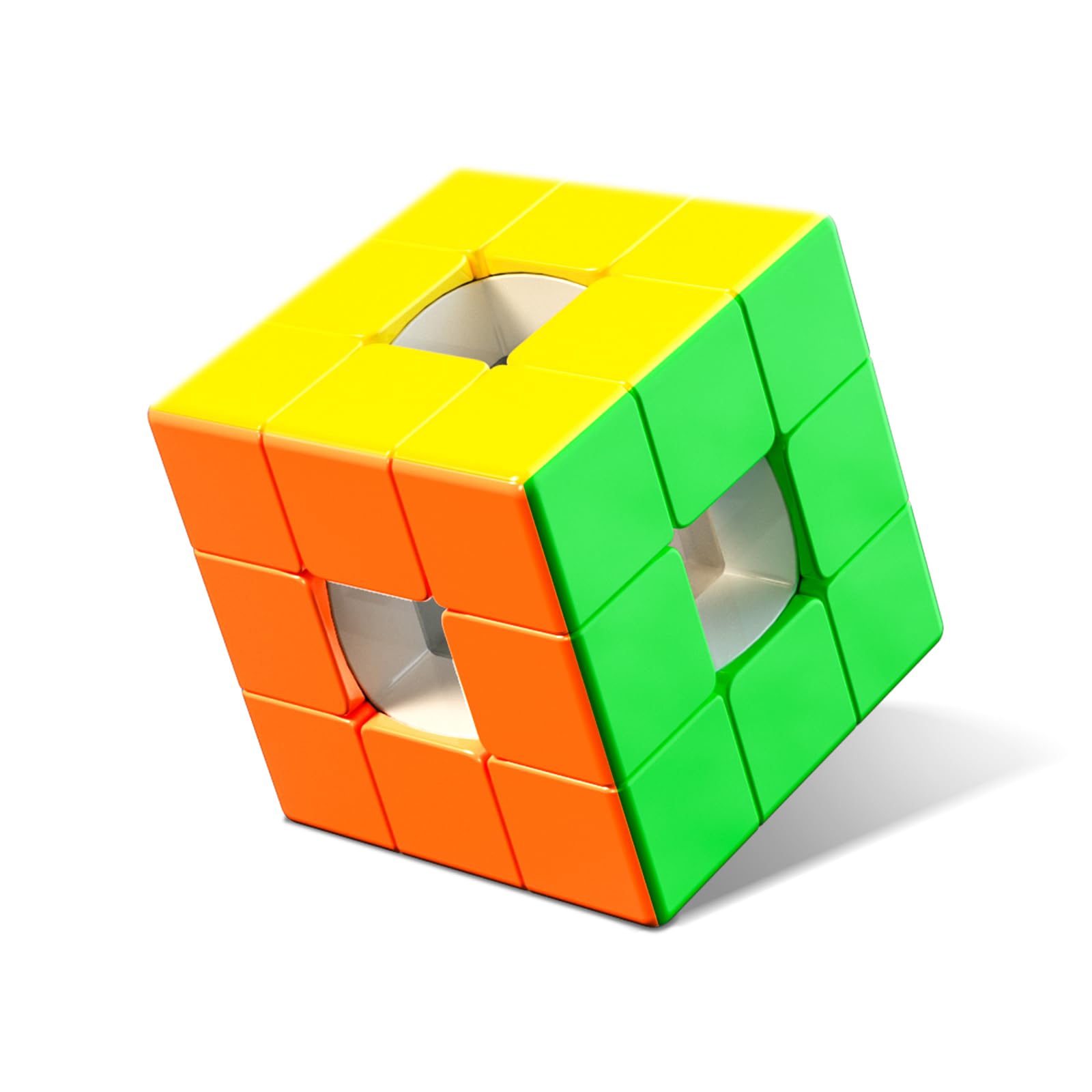 ROXENDA 3x3x3 Speed Cube Stickerless Magic Cube – Hollow Axis Core Design, Ultra-Smooth Puzzle Cube for Speedcubing, Upgraded Aesthetic for Playing Fun — image 1