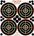 25 and 75 Pack - 4 Bullseye - Reactive Splatter Targets - Tagboard and Adhesive Versions- GlowShot - Multi Color - Gun and Rifle Targets (Adhesive Multi-Color 75 Pack)