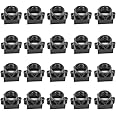 20 Pieces M12 20MM Hole Spacing Interface Plastic CCTV Security Camera Lens Holder Board Lens Holder Board Module Lens Mount Connector, Black