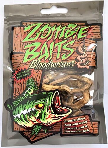 ZOMBIE BAITS 100% Natural Freeze-dried Fishing Bait (Bloodworms)
