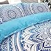Meeting Story Mandala Bohemian Design 3Pcs Duvet Cover Set (Full, Blue)