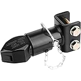 Tinivalee 2" Channel-Mount Adjustable Trailer Coupler, with Bolts and Nuts, Capacity 7000 lbs for Towing RV, Boat, Camper (Black)