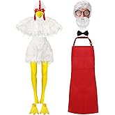 Liitrsh 10 Pcs Chicken Couple Costume for Adults Funny Women and Old Man's Chicken Costume for Halloween