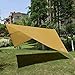 Gold Armour Rainfly Tarp Hammock, Premium 14.7ft/12ft/10ft/8ft Rain Fly Cover, Waterproof Ultralight Camping Shelter Canopy, Survival Equipment Gear Camping Tent Accessories (Khaki 12ft x 10ft)