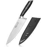 Cangshan ALPS Series 502735 German Steel Forged 8-inch Chef's Knife with Sheath, Black