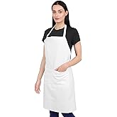 Natural Craft Kitchen Apron Cotton Waterdrop Resistant with adjustable Aprons for Women with Pockets 8 Color option Cooking