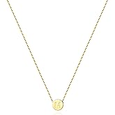 Tavuala Initial Necklace for Women, Dainty Letter Necklace,18K Gold Plated
