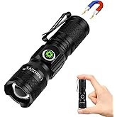 UNROEVS Rechargeable Mini Flashlight with Magnet,Pocket Flashlights High Lumens with Clip,1200 Lumens Compact LED Small Light and Long Range,EDC Flash Light for Everyday Carry.