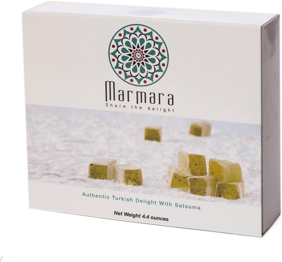 Marmara Authentic Nut Free Turkish Delight Candy/Sweet Confectionery Gourmet Gift Box Candy Dessert (Satsuma, Medium)