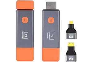 FXYXGYC Wireless HDMI Transmitter and Receiver, 328FT/100M 2.4G/5G Wireless HDMI Extender, 4K Decode 1080P Output, for Streaming Video and Audio from Laptop/PC/TV Box/Projector/PS4/PS5 to Monitor/TV.