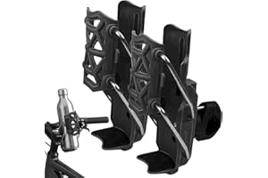 2-Pack Self-Adjusting Bike Cup Holder, 360° Swivel Water Bottle Holder for Bicycles Motorcycle, No-Tools Installation Black.