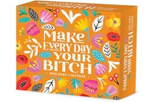 Willow Creek Press Make Every Day Your 2026 Daily Box Calendar – 365 Day Desk Calendar with Motivational Humor, Bold Sayings 