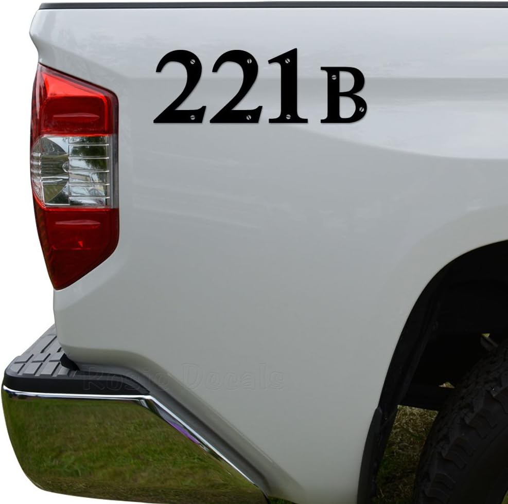 Rosie Decals 221B Sherlock Holmes Address Die Cut Vinyl Decal Sticker For Car Truck Motorcycle Window Bumper Wall Decor Size- [6 inch/15 cm] Wide Color- Gloss White