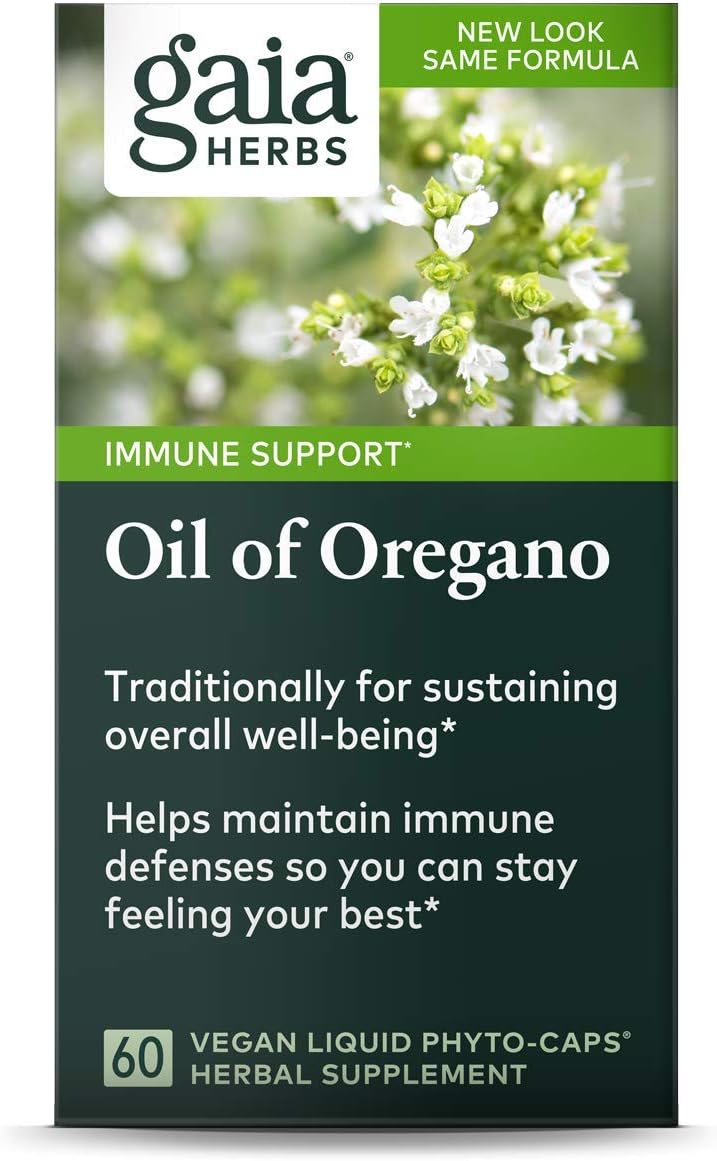 Gaia Herbs, Oil of Oregano, Immune and Intestinal Support, Vegan Liquid Capsules, 60 Count.: Health & Personal Care