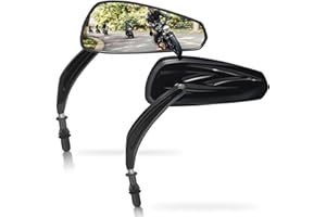 VPZMT Black 8mm Teardrop Rearview Mirrors for Harley Touring/Street Glide/Road King/Road Glide/Electra Glide/ XG750 XG500/Spo