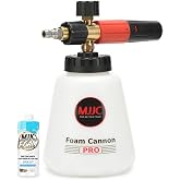 MJJC Foam Cannon Pro V2.0 (Thicker Snow Foam Technology) with 1/4 Inch Quick Connector for Pressure Washer, 40 oz Bottle (Pro V2.0 (1/4" Quick Connector) + SOAP Sample)