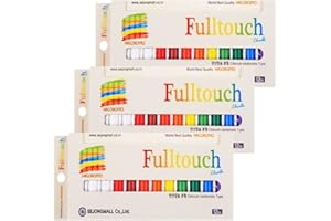 Hagoromo Fulltouch 10-Color Mix Chalk 12pcs - (White, Red, Yellow, Blue, Green, Brown, Purple, Orange, Vermillion Red, Yellow