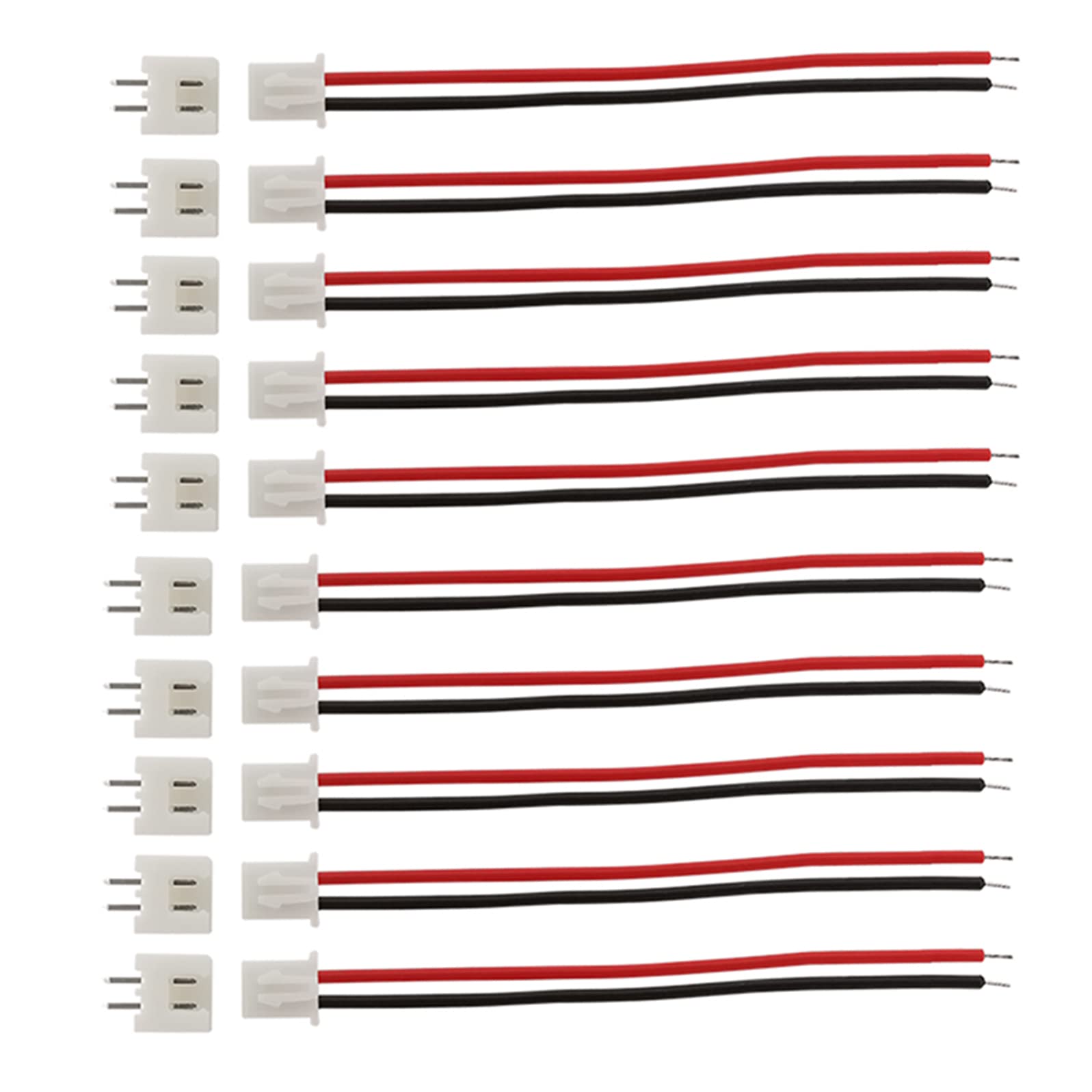 20 Sets JST XH2.54 2Pin Wire Cable Plug Connector, XH 2.54mm Pitch 2Pins Male Female 15cm Wire Length 26AWG