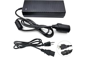 Apalie AC to DC Converter,120W 120V/110V to 12V/10A Cigarette Lighter Adapter,AC/DC Power Adapter for Car Refrigerator,Inflator, Car Vacuum Cleaner and Other Car Devices(3Pin)