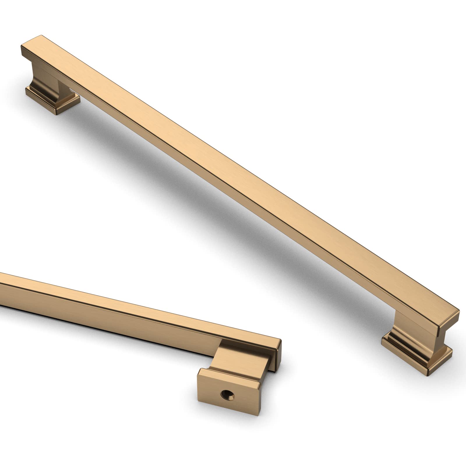 Photo 1 of Asidrama 10 Pack 9 Inch(228mm) Hole Centers Champagne Bronze Kitchen Cabinet Handles, Brushed Brass Cabinet Pulls Kitchen Cabinet Hardware for Cupboard Gold Drawer Pulls