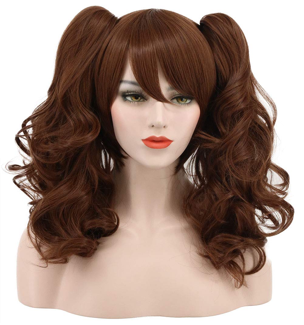 Karlery Women's Long Ponytail Brown Wig Lolita Clip In Thick Claw Drawstring Halloween Costume Pigtail Wig Anime Cosplay โ image 1