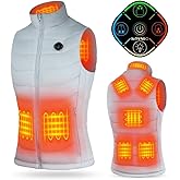 KOVNLO Heated Vest Women, Electric Warming Heated Jackets, (Battery Pack Not Included) Smart Controller With Lights-out
