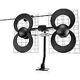 Antennas Direct ClearStream 4V Indoor Outdoor TV Antenna, UHF VHF, Multi-Directional, 70+ Mile Range, 4K 8K UHD, NEXTGEN TV –